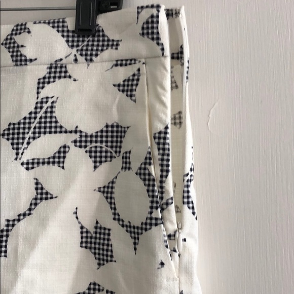 Ann Taylor side zip shorts black and white check - Picture 5 of 8